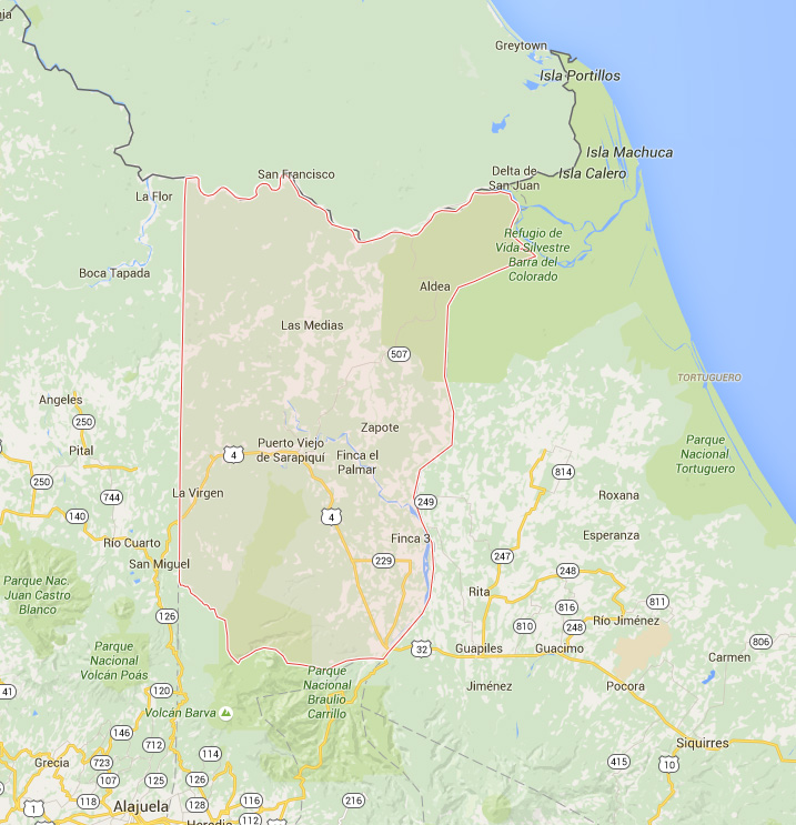 Map of Sarapiqui